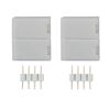 Zwei weiße LED-Strip-Verbinder und zwei Anschlussstecker
