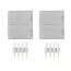 Zwei weiße LED-Strip-Verbinder und zwei Anschlussstecker