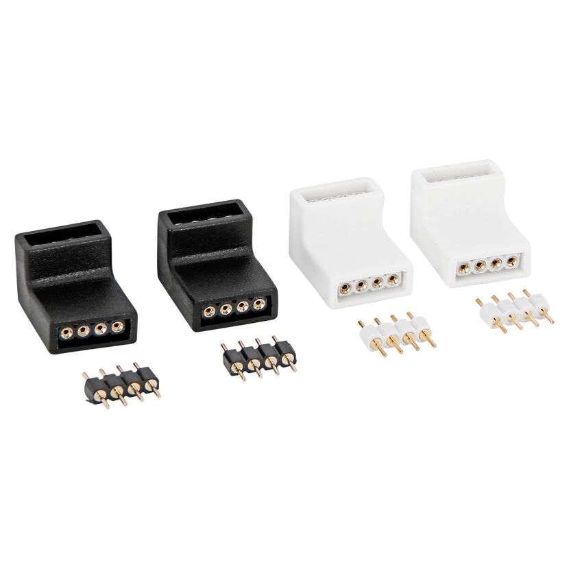 YourLED Edge-Conn 4er-Pack schwarz und weiß