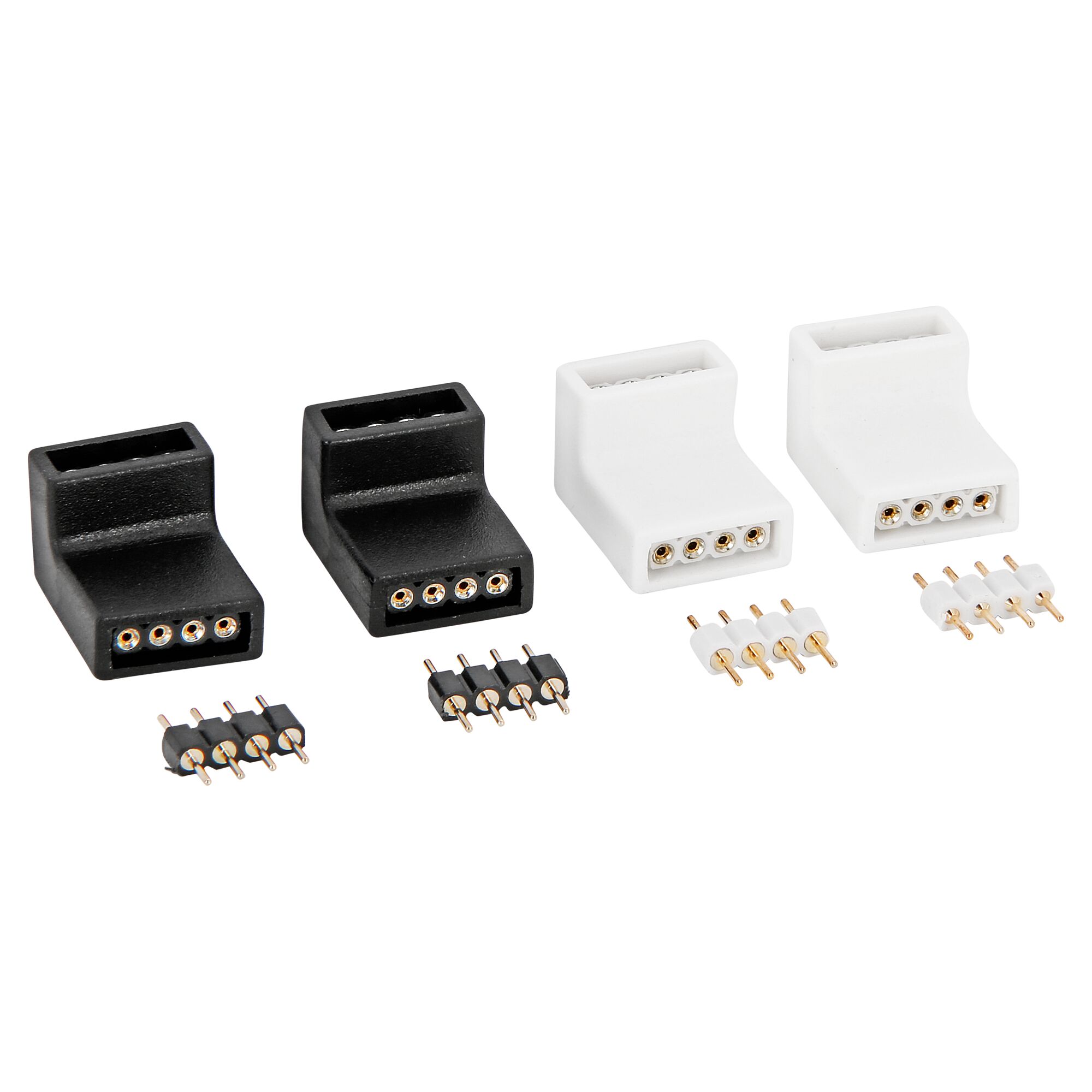 YourLED Edge-Conn 4er-Pack schwarz und weiß