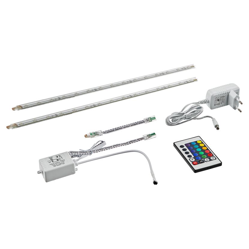LED-Profilleisten-Set, inklusive Zubehör und Fernbedienung