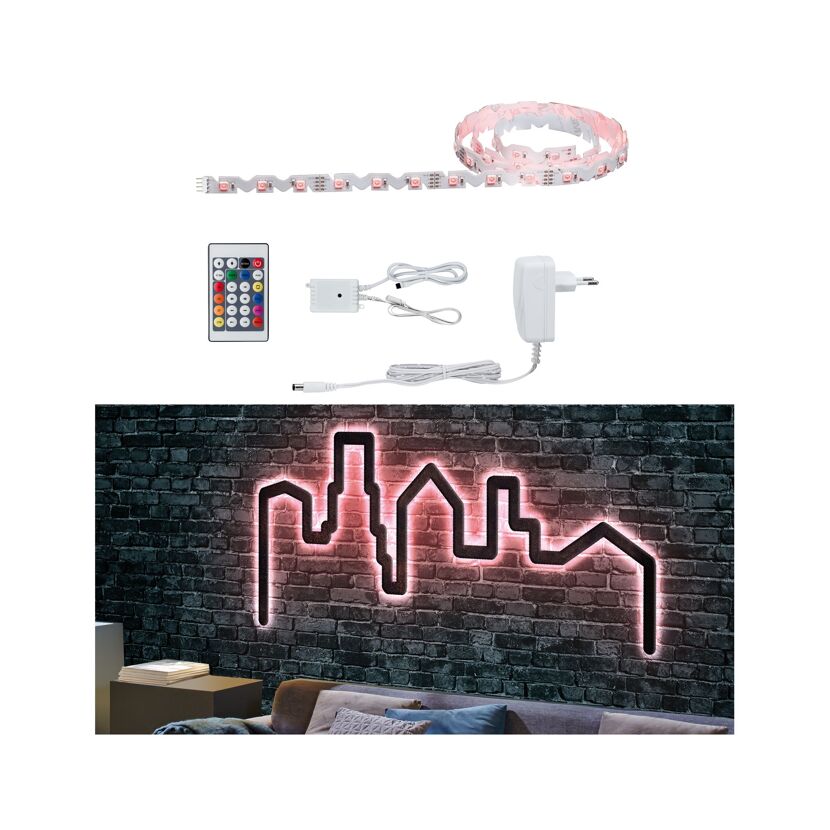 LED-Set 'FlexLED' 1,5 m 11 W RGB, weiß