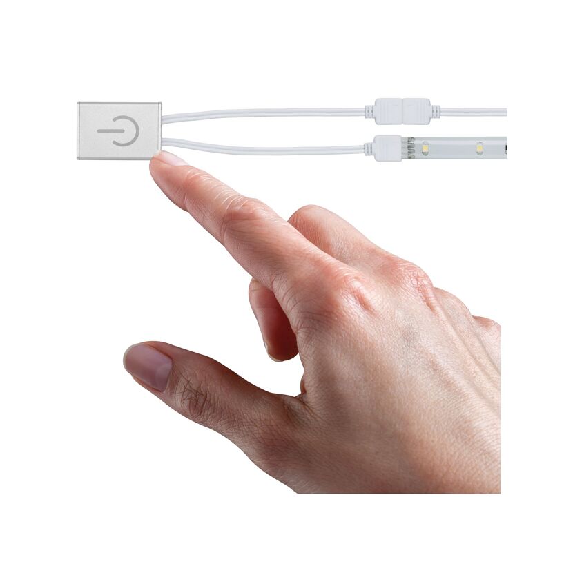 Person betätigt einen YourLED Touch Switchmax