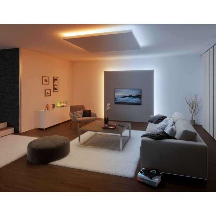 LED-Streifen 'MaxLED' 1 m 7 W 580 lm warmweiß-kaltweiß, silber