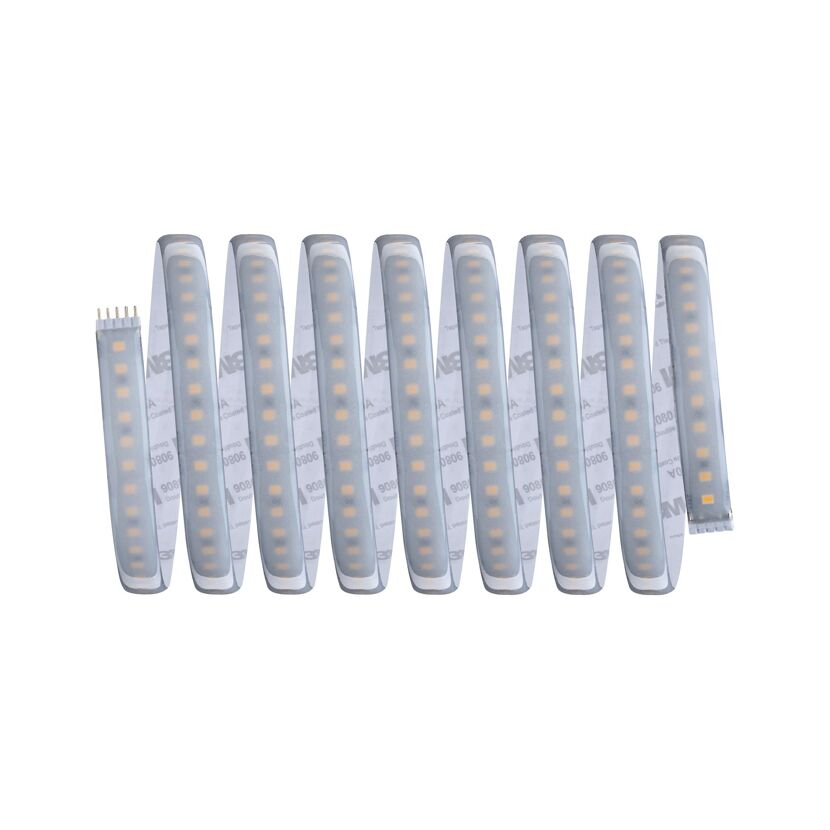 Aufgerolltes LED-Strip-Licht auf weißem Hintergrund