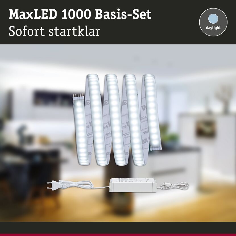 LED-Basisset 'MaxLED' 1,5 m 18 W 1320 lm kaltweiß, silber