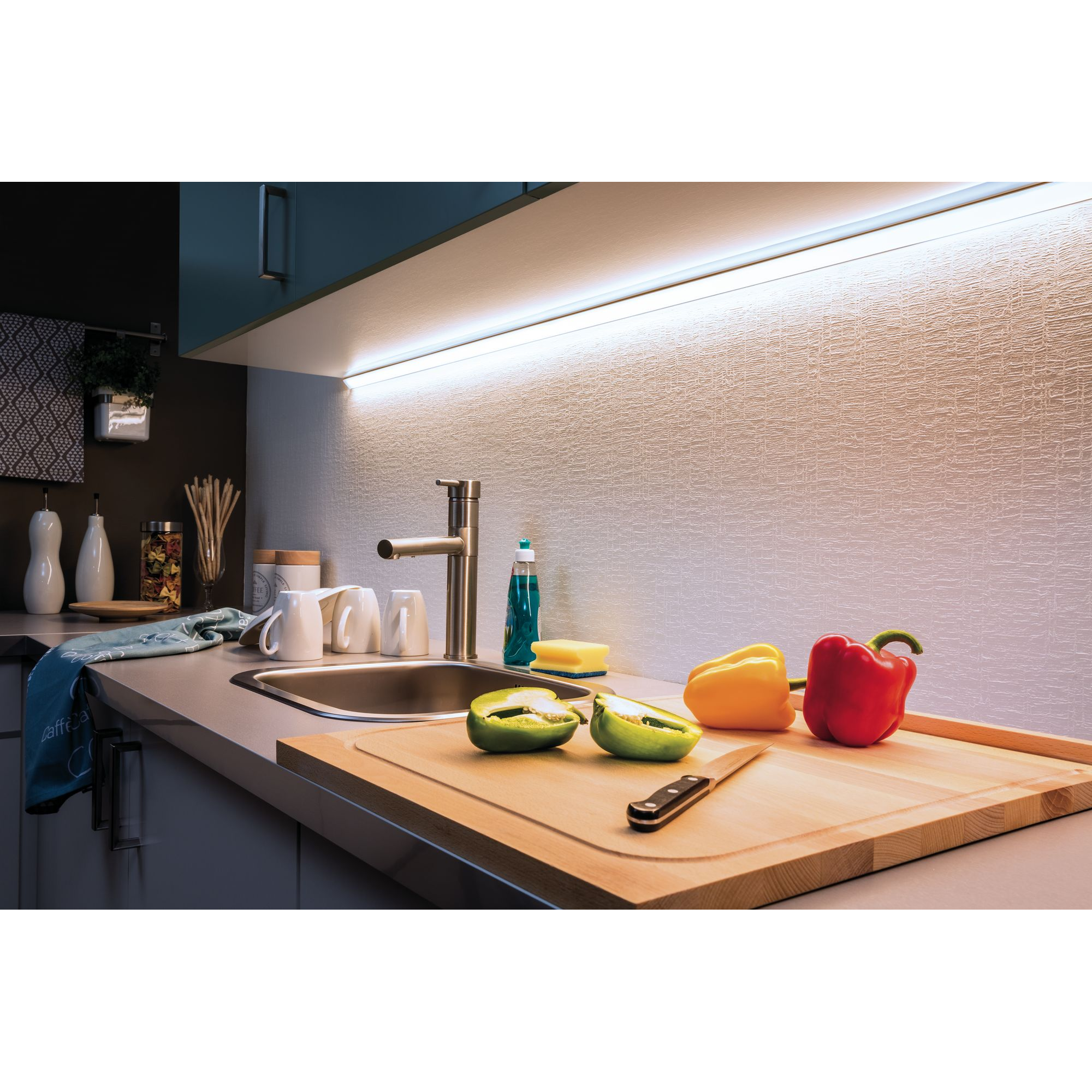 LED-Streifen 'MaxLED' 1 m 12 W 880 lm kaltweiß, silber + product picture