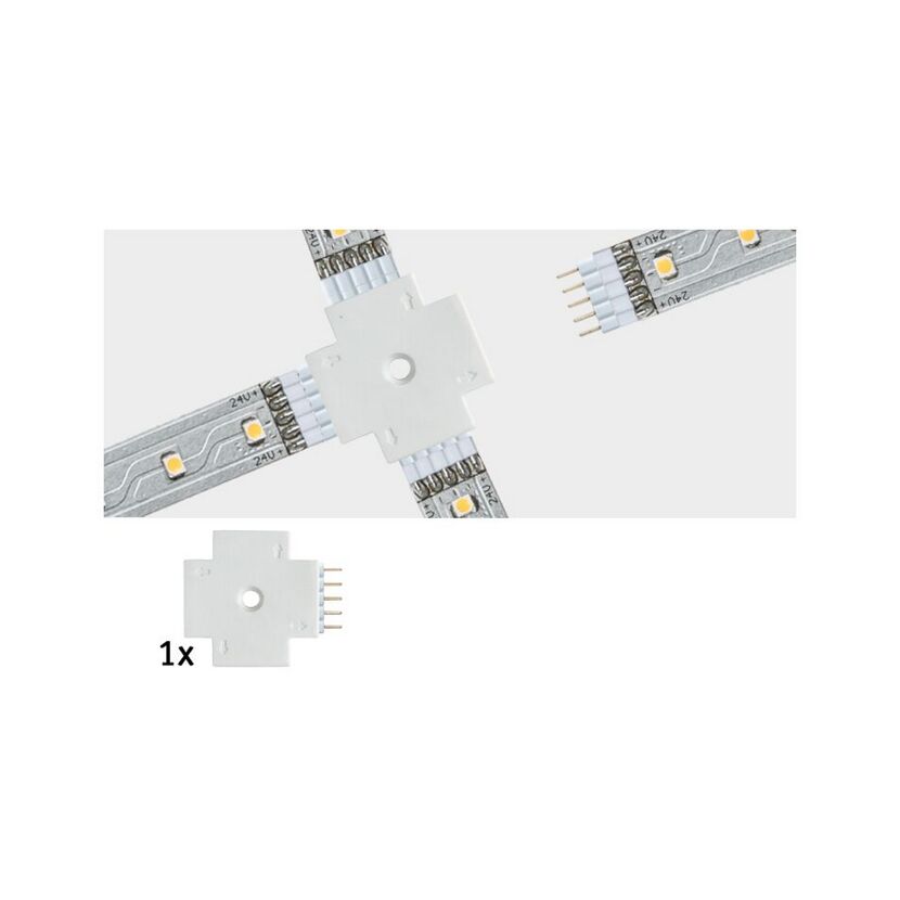Verbinderset 'MaxLED' X-Connector weiß Kunststoff