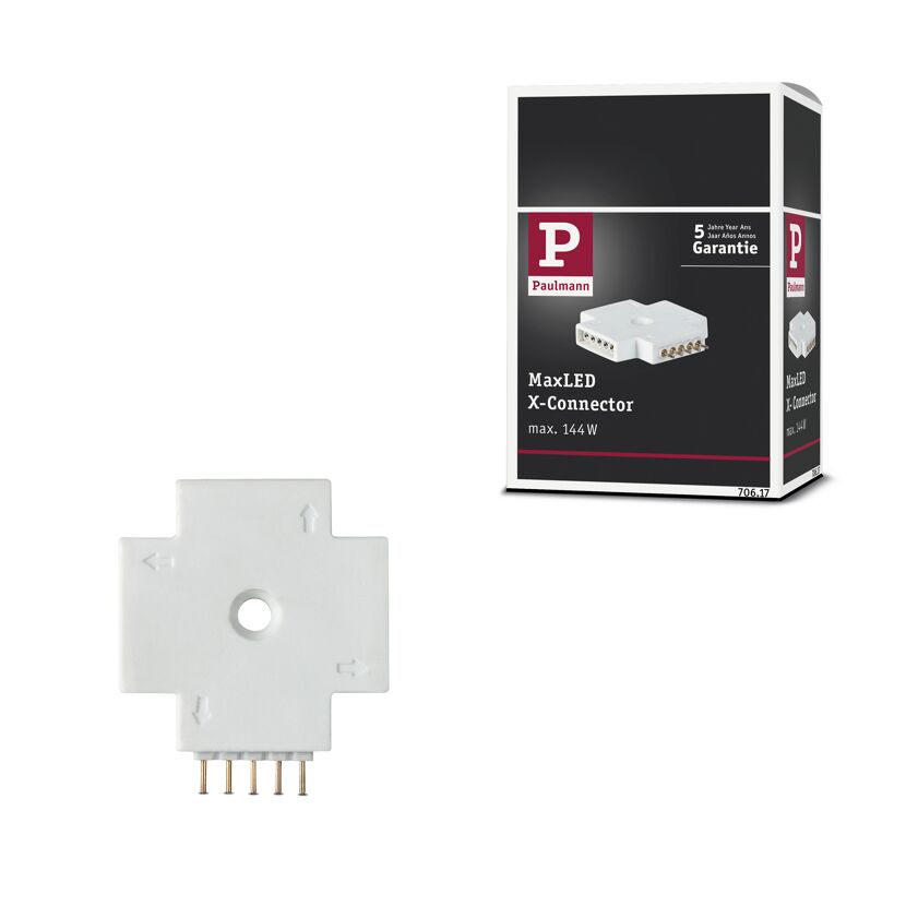 Verbinderset 'MaxLED' X-Connector weiß Kunststoff