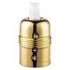 Goldene E27-Lampenfassung mit weißem Gewindeeinsatz.