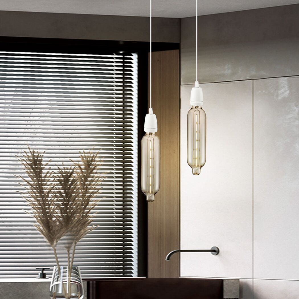 Lampenfassung 'Home Sweet Home' Porzellan E27 10 W