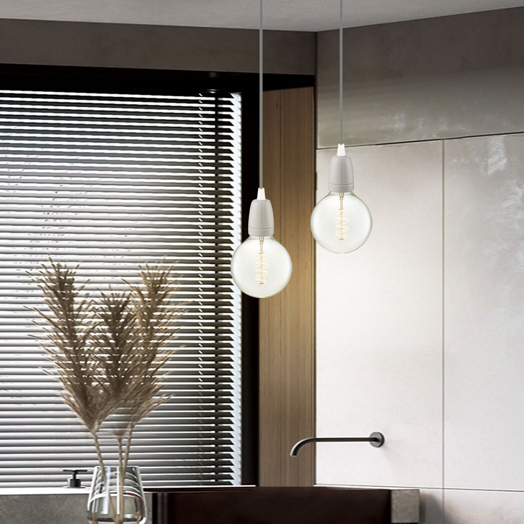 Lampenfassung 'Home Sweet Home' Porzellan E27 10 W