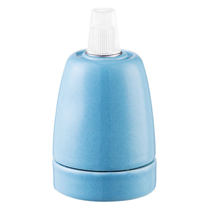 Blaue Porzellanfassung E27