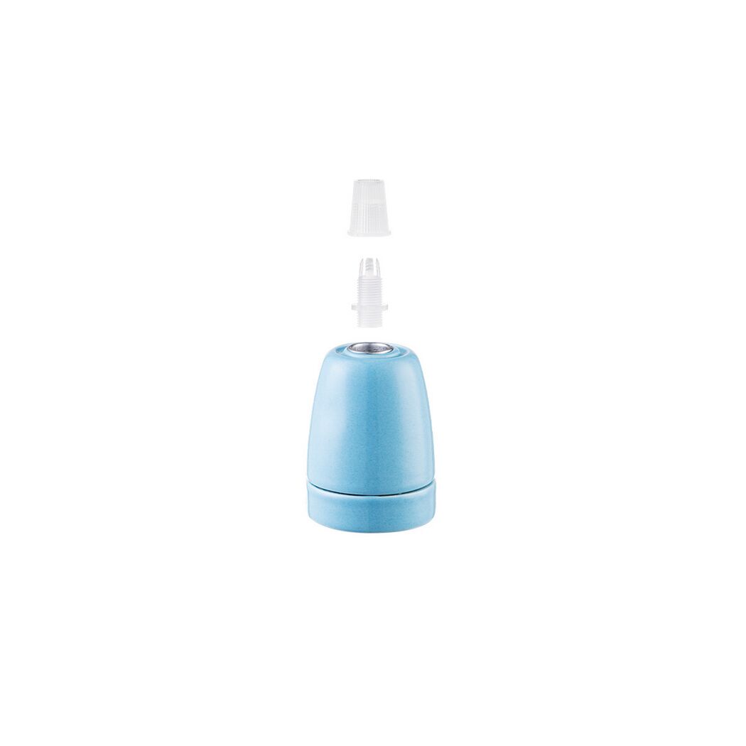 Babyblaue Porzellanfassung E27