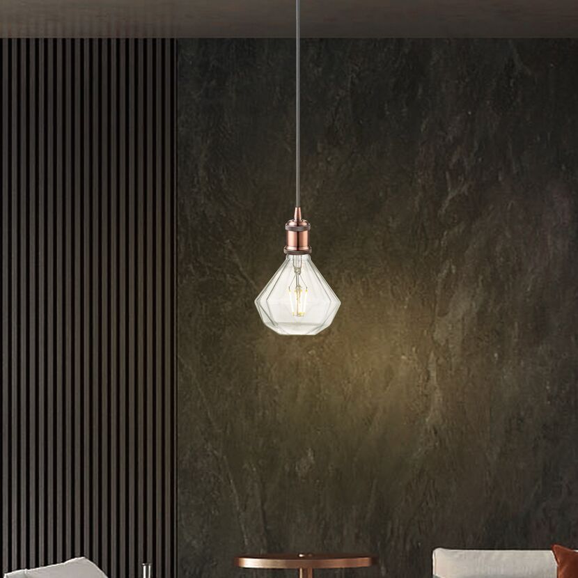 Lampenfassung 'Home Sweet Home' E27 Aluminium kupferfarben