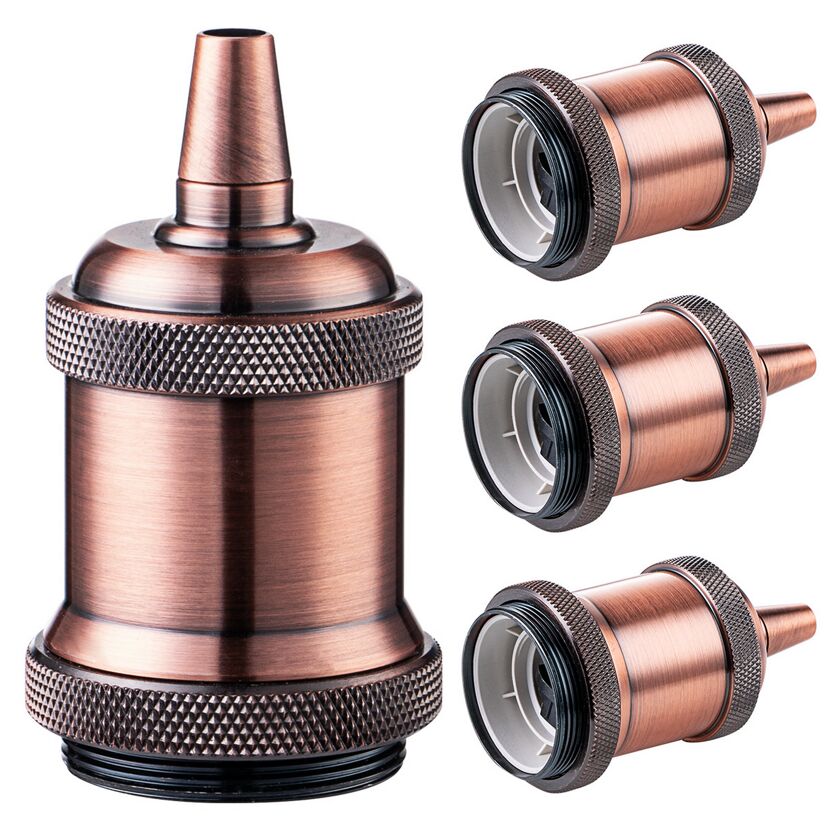 Lampenfassung 'Home Sweet Home' E27 Aluminium kupferfarben