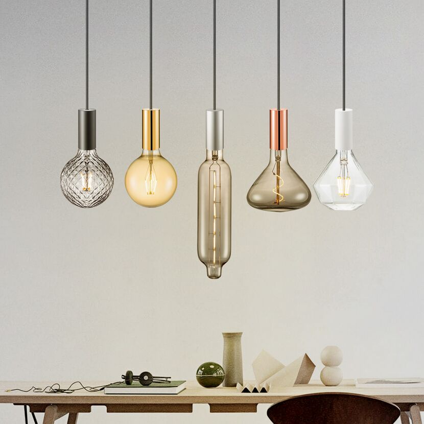 Fünf verschiedene LED-Lampen