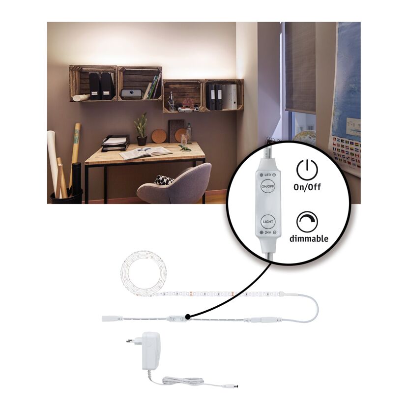 LED-Set 'SimpLED Power' 1,5 m 17 W neutralweiß, weiß