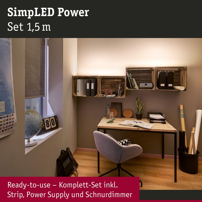LED-Set 'SimpLED Power' 1,5 m 17 W neutralweiß, weiß