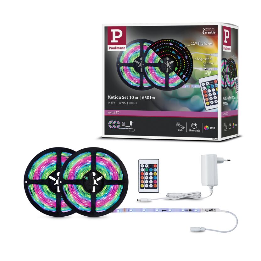 LED-Set 'SimpLED Motion' 10 m 17 W RGB, weiß