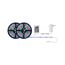 Zwei Rollen LED-Strip mit Fernbedienung und Netzteil