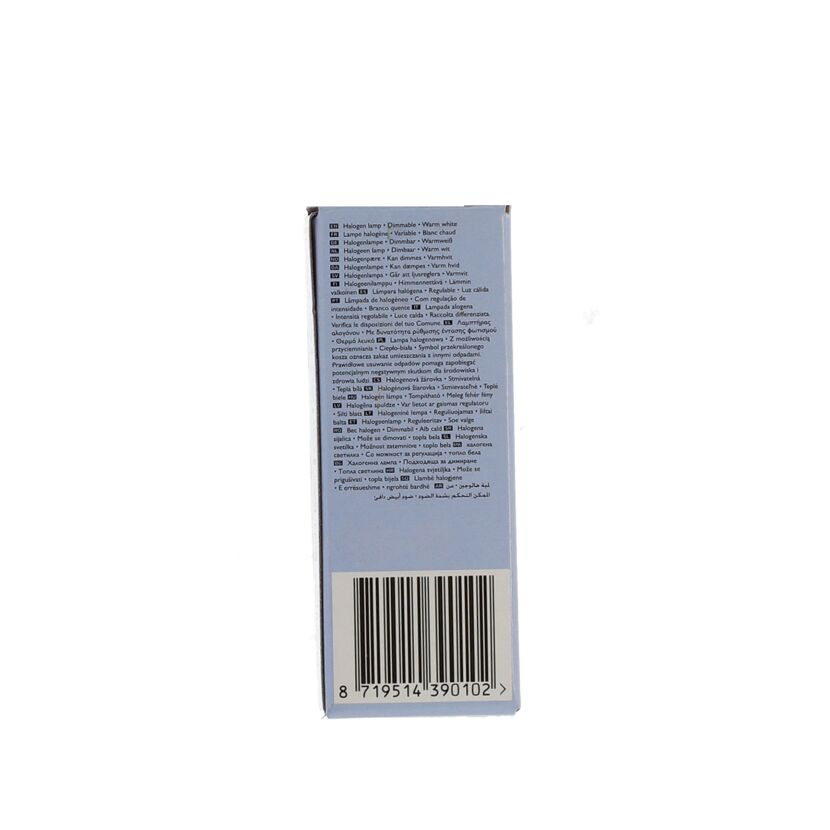 Verpackung einer Halogenlampe