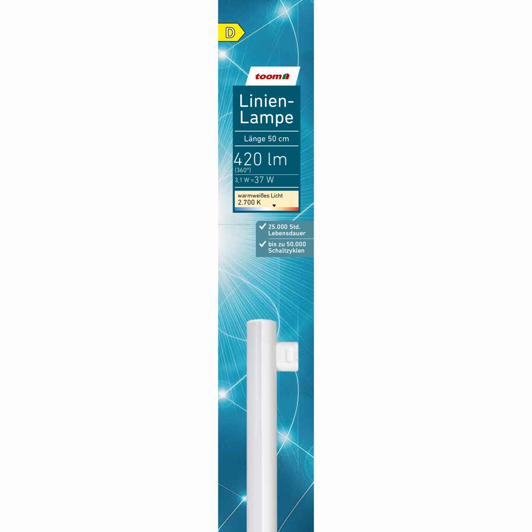 LED-Leuchtröhre Stab S14s 3,1 W 420 lm warmweiß