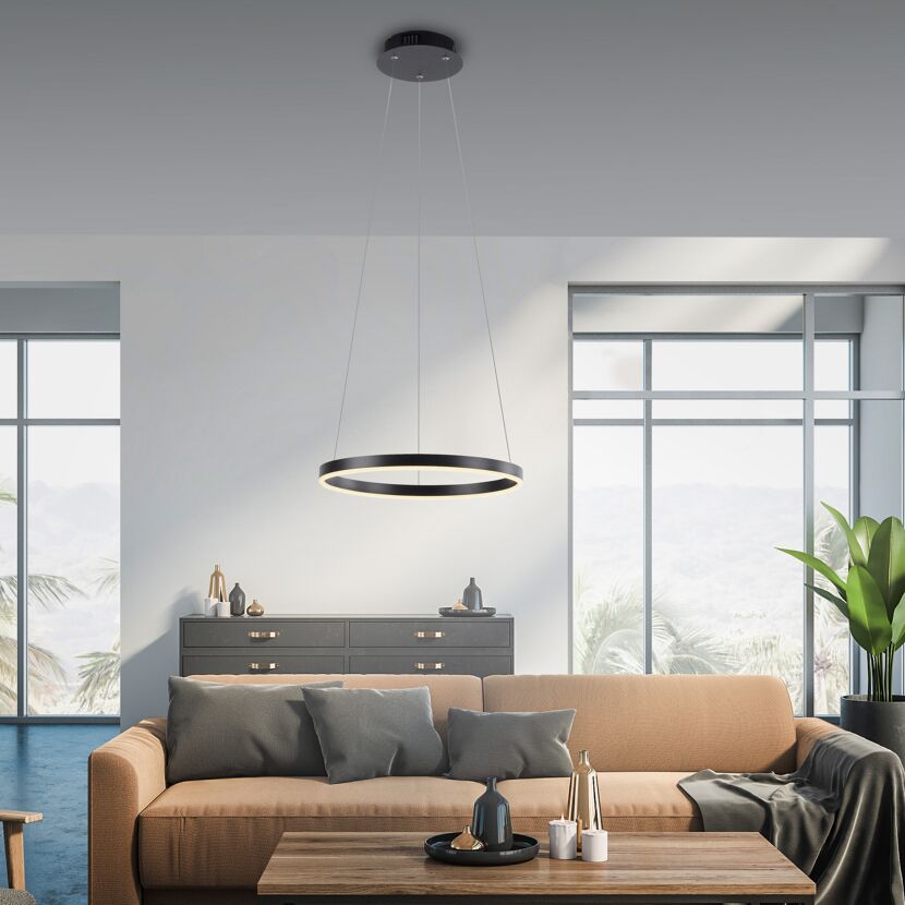 LED-Pendelleuchte 'Ritus' anthrazit Ø 39,3 x 120 cm 23,5 W