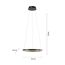 LED-Pendelleuchte 'Ritus' anthrazit Ø 39,3 x 120 cm 23,5 W