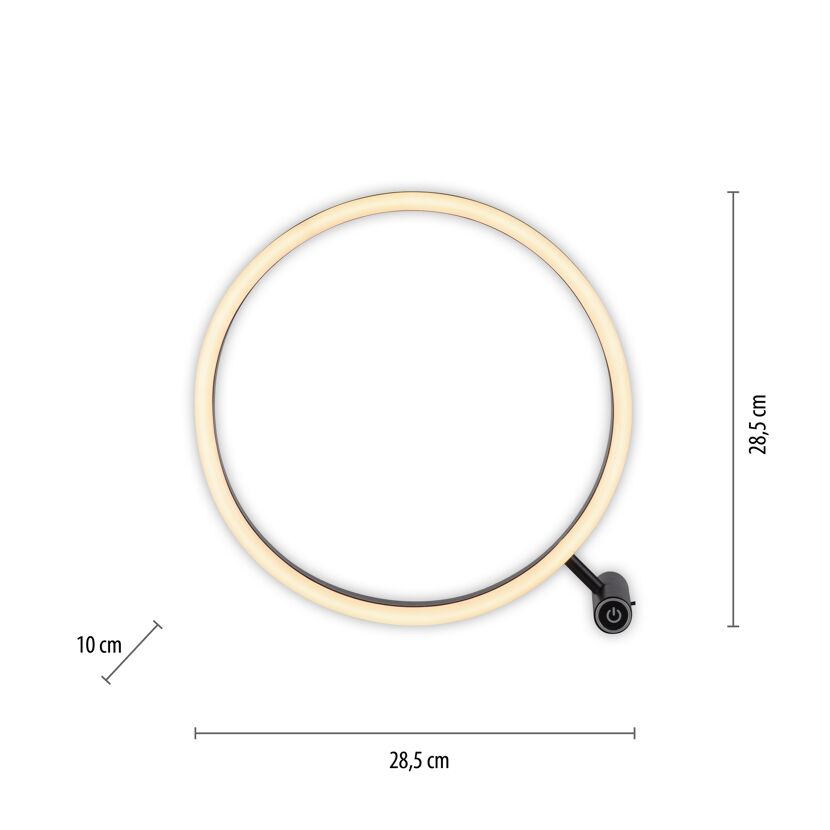 LED-Tischleuchte 'Ritus' anthrazit 10 x 28 x 28,5 cm