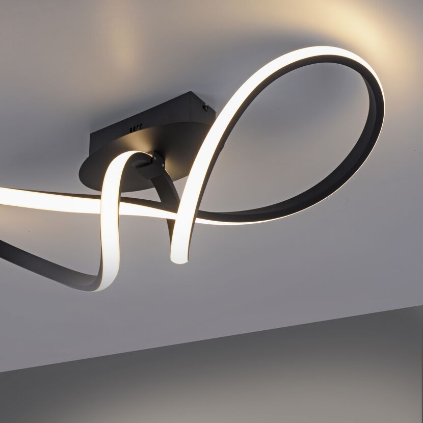 LED-Deckenleuchte 'Maria' schwarz 1050 lm 24,5 x 27 x 61 cm