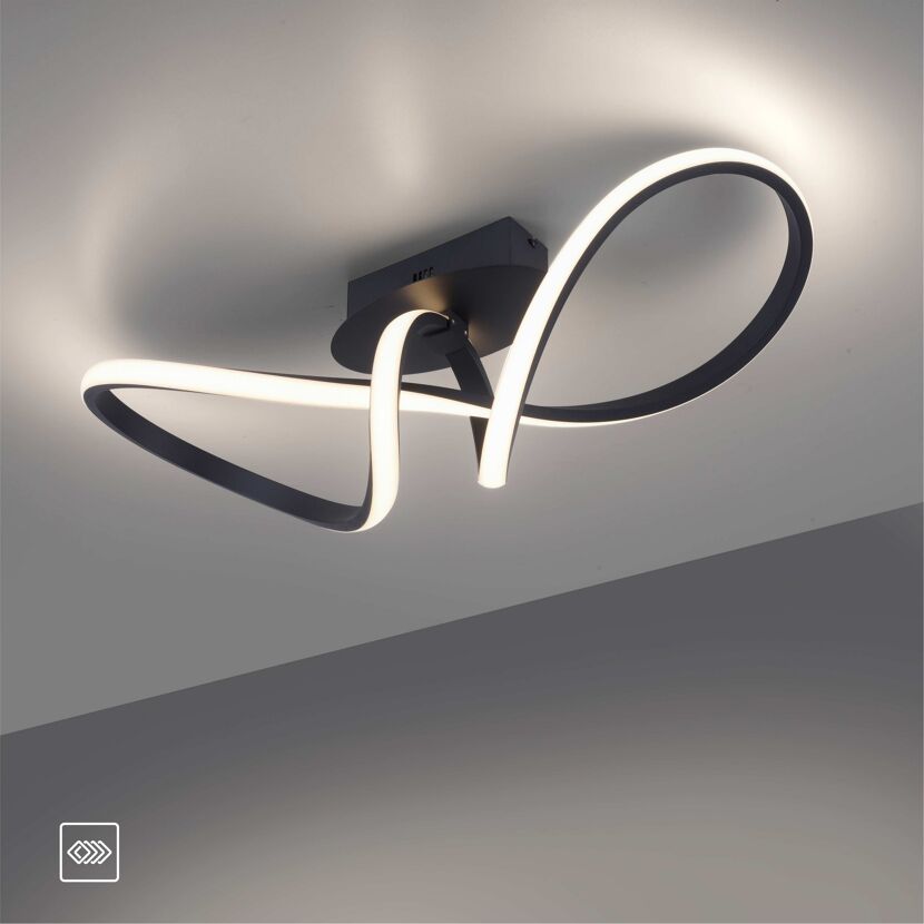 LED-Deckenleuchte 'Maria' schwarz 1050 lm 24,5 x 27 x 61 cm