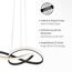 LED-Pendelleuchte 'Maria' schwarz 57 x 120 x 57 cm 29,5 W