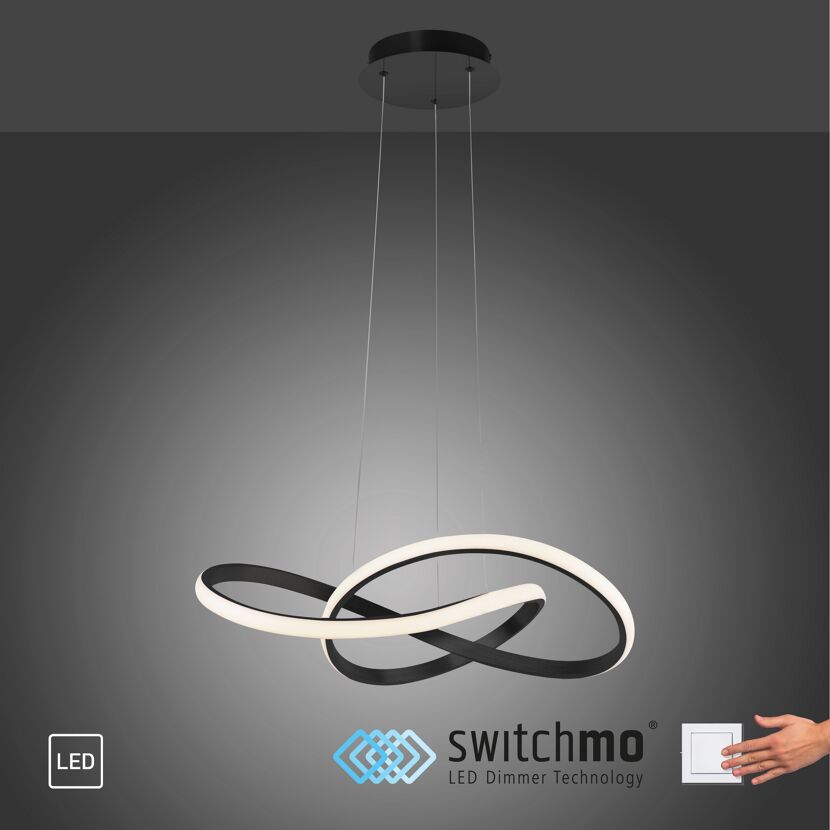 LED-Pendelleuchte 'Maria' schwarz 57 x 120 x 57 cm 29,5 W