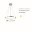 LED-Pendelleuchte 'Circle' silber Ø 50 x 120 cm 45 W