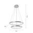 LED-Pendelleuchte 'Circle' silber Ø 50 x 120 cm 45 W