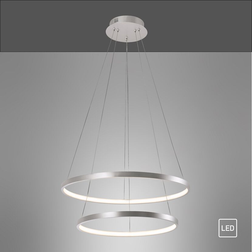 LED-Pendelleuchte 'Circle' silber Ø 50 x 120 cm 45 W