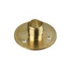 Messing Scheibennippel mit Gewinde und zwei Löchern.