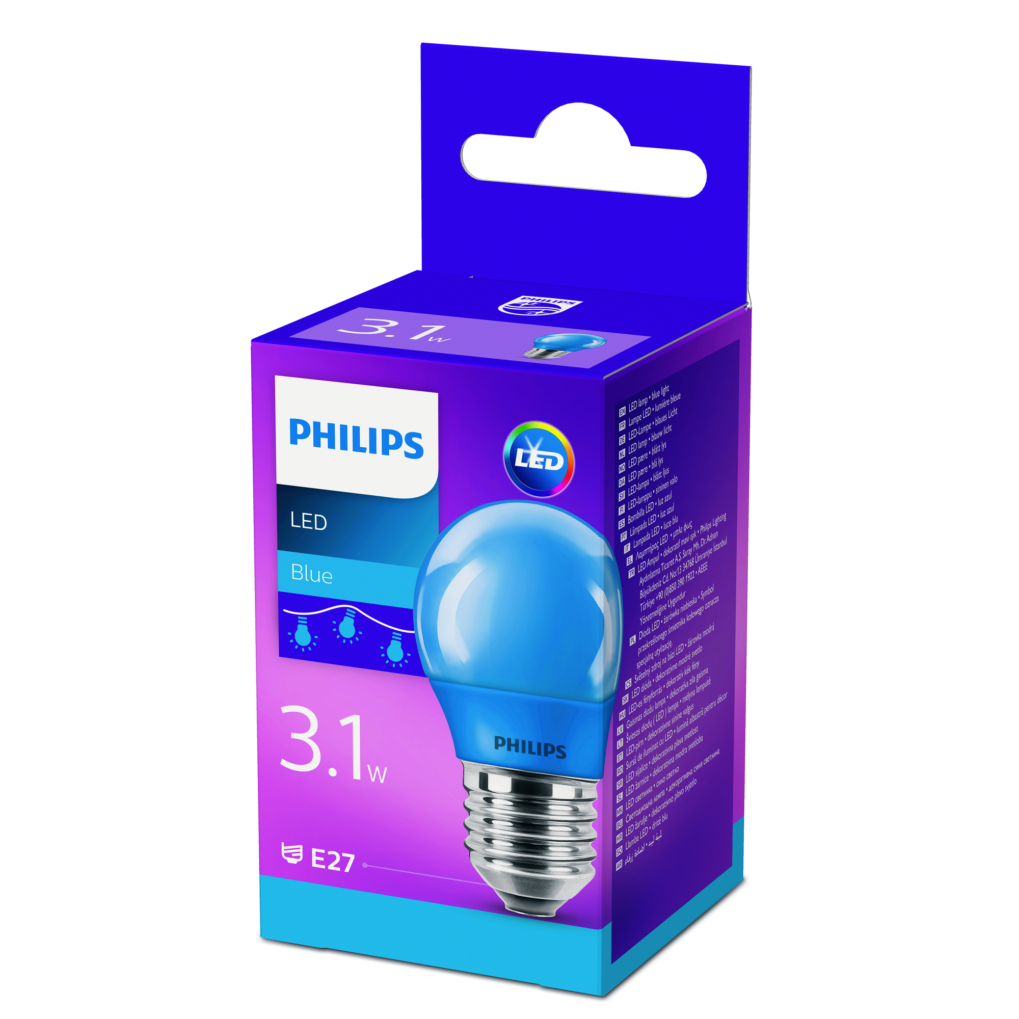 LED 15W P45 E27 blue 230V FR ND + product picture