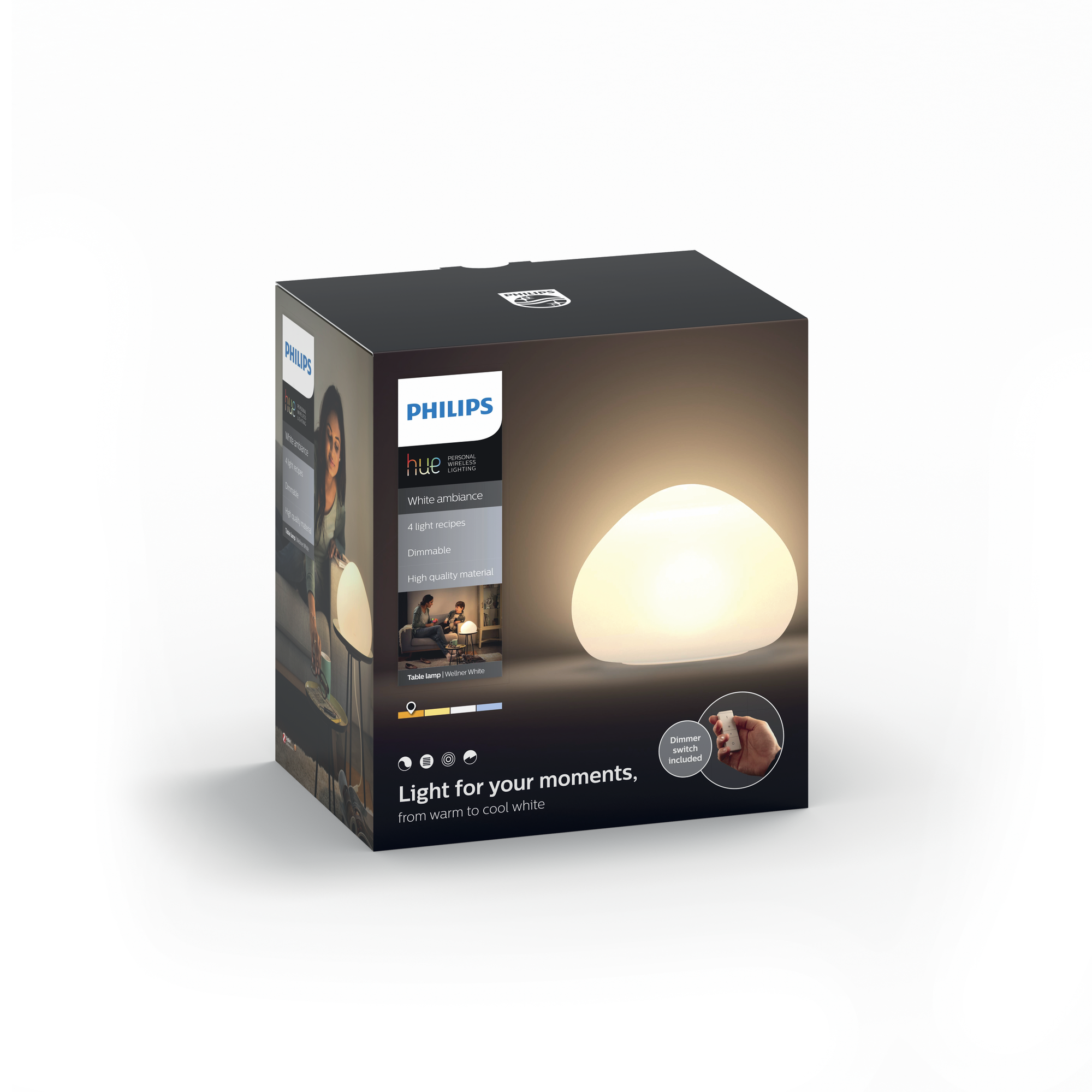 LED-Tischleuchte 'Hue Wellner 4440156P7' 800 lm weiß inkl. Dimmschalter + product picture