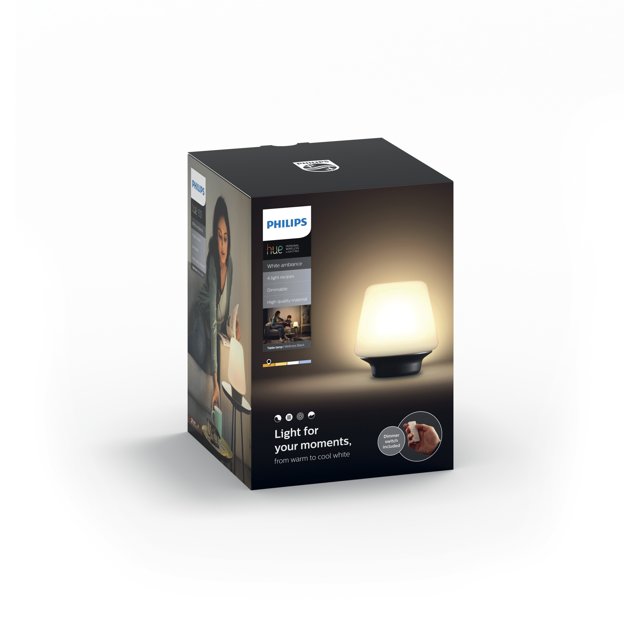 LED-Tischleuchte 'Hue Wellness 4080130P7' 800 lm schwarz inkl. Dimmschalter + product picture