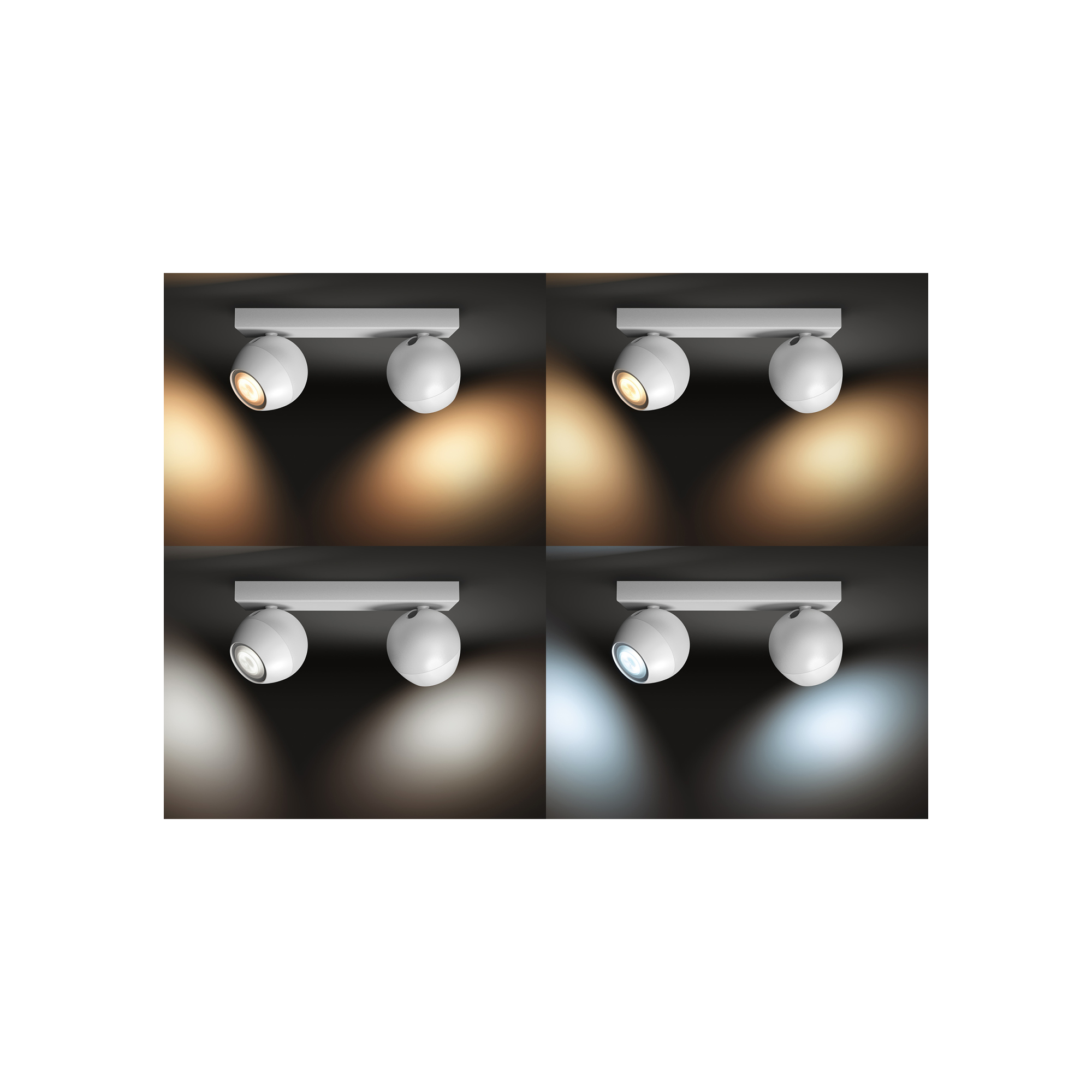 LED-Spot 'Hue Buckram 5047231P7' 2-flammig 500 lm weiß inkl. Dimmschalter + product picture