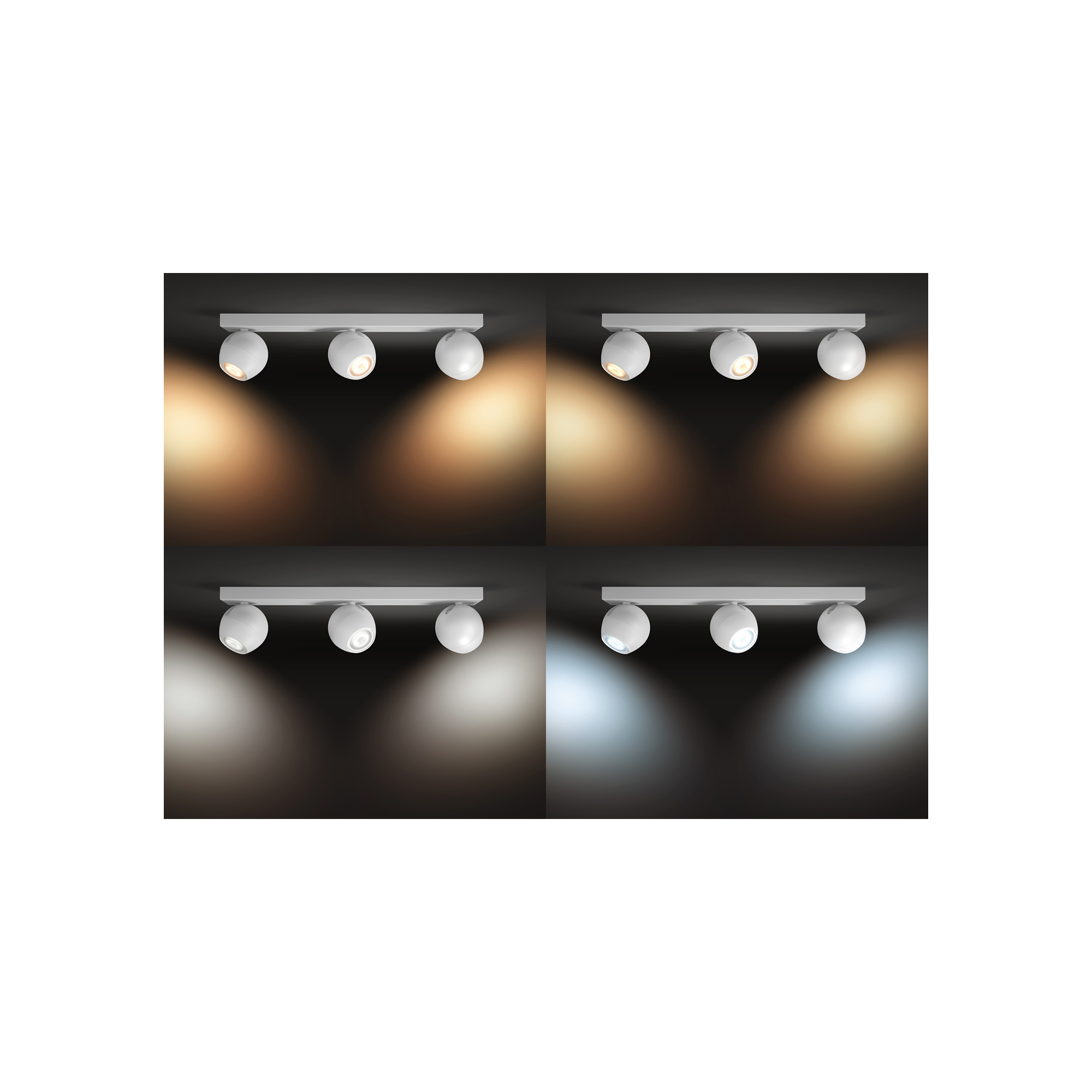 LED-Spot 'Hue Buckram 5047331P7' 3-flammig 750 lm weiß inkl. Dimmschalter + product picture