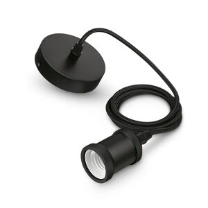 Schnurpendel 'Vintage Cord' E27 schwarz 2 m