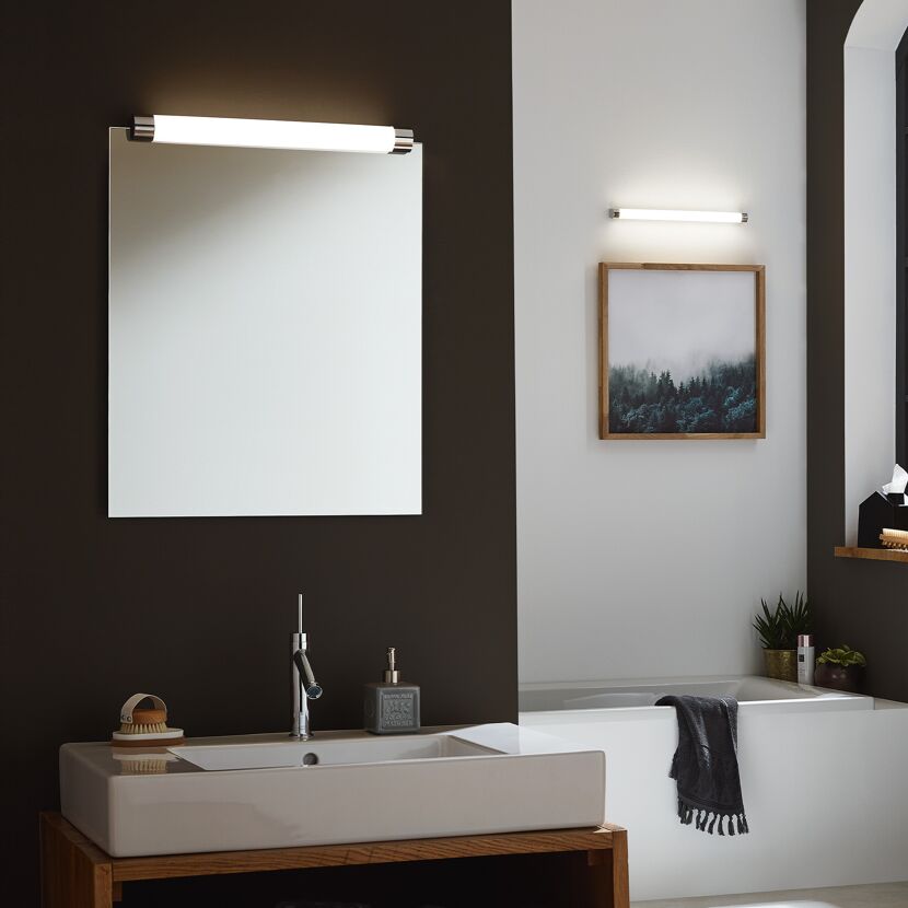 LED Bad-Wandleuchte - chromfarben - 8W