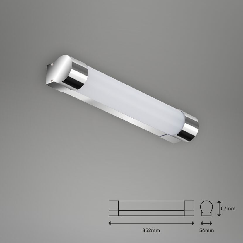 LED Bad-Wandleuchte - chromfarben - 8W