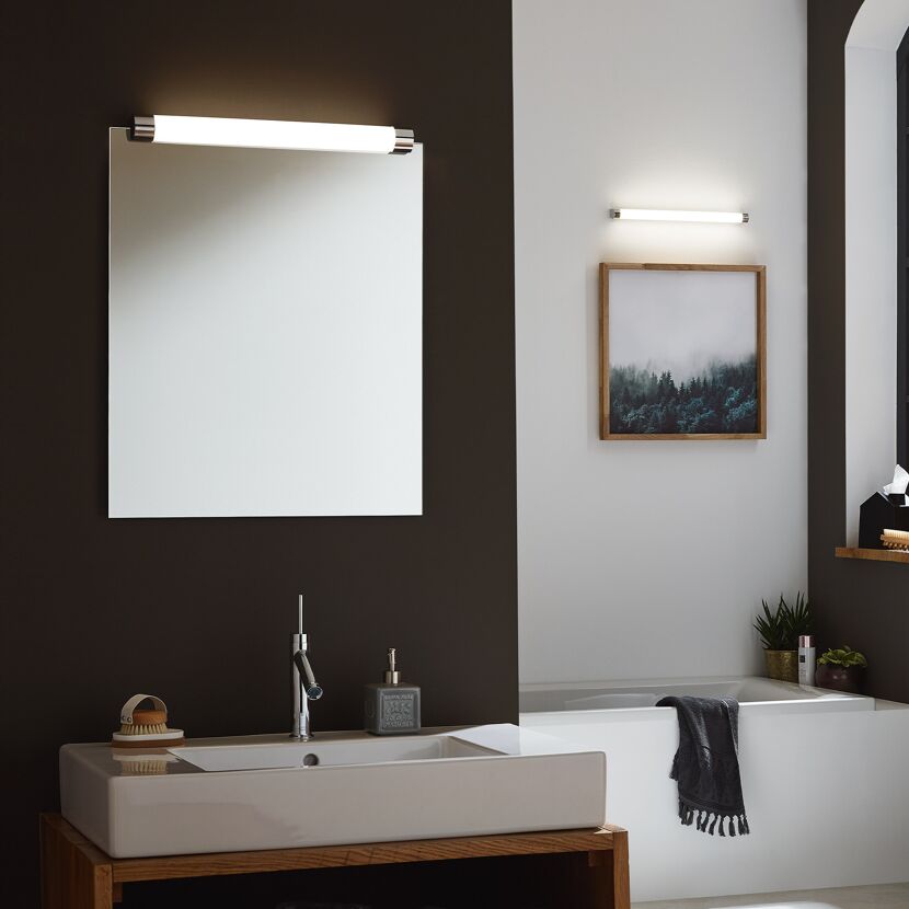 LED Bad-Wandleuchte - chromfarben - 10W