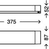 LED-Badwandleuchte 8 W 720 lm neutralweiß 8,7 x 5,2 x 375 cm