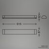 LED-Badwandleuchte 8 W 720 lm neutralweiß 8,7 x 5,2 x 375 cm