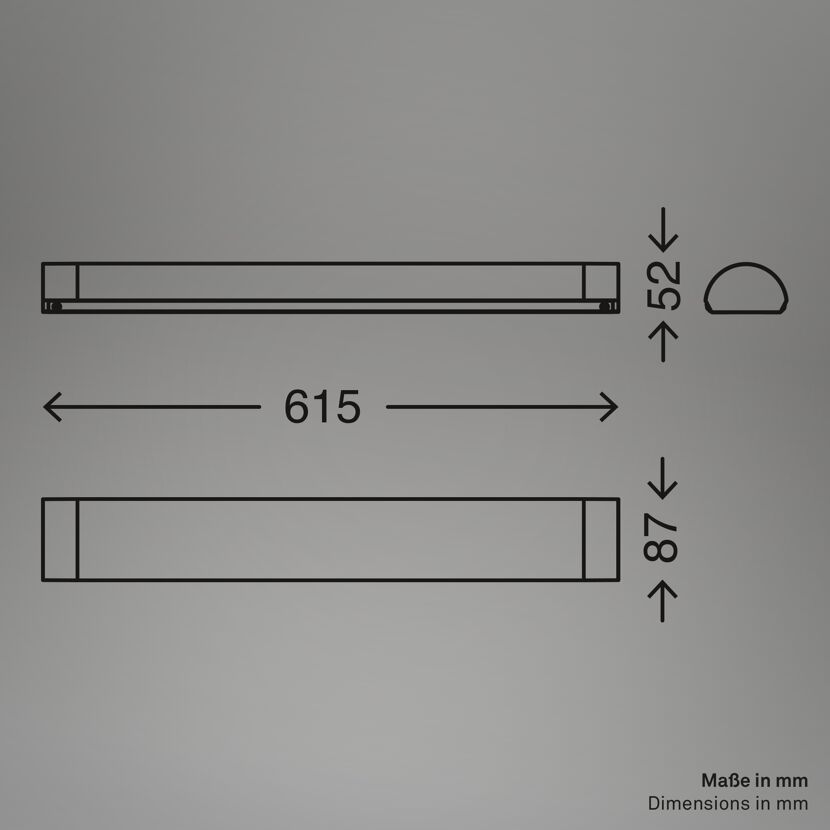 LED Badleuchte - chromfarben - 8W